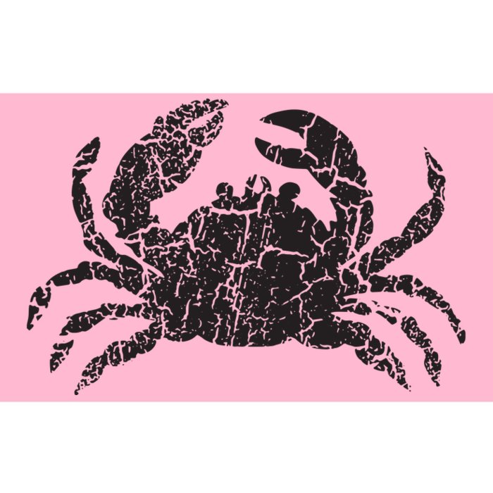 Crab Distressed Print Vintage Crab Bumper Sticker