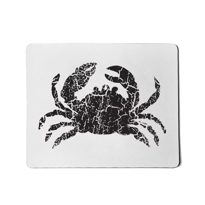 Crab Distressed Print Vintage Crab Mousepad