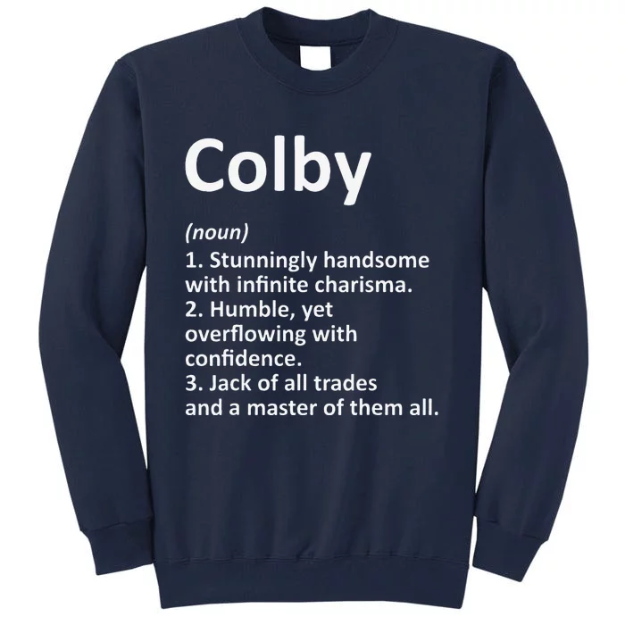 COLBY Definition Personalized Name Funny Birthday Gift Idea Tall Sweatshirt