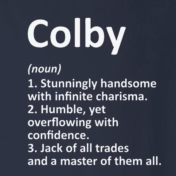 COLBY Definition Personalized Name Funny Birthday Gift Idea Toddler Long Sleeve Shirt