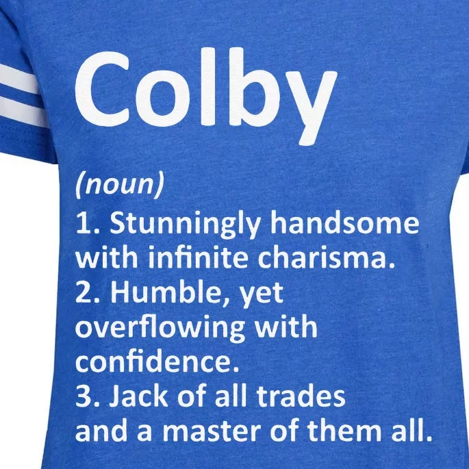 COLBY Definition Personalized Name Funny Birthday Gift Idea Enza Ladies Jersey Football T-Shirt