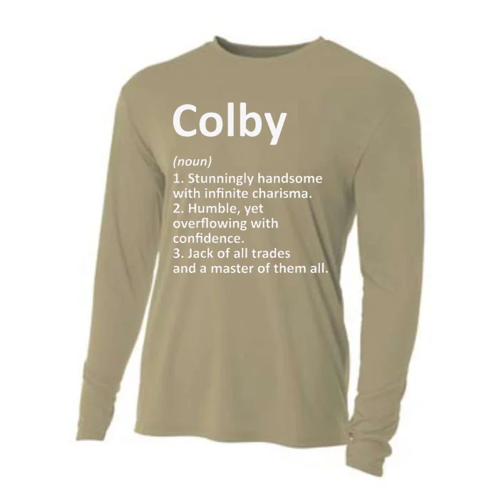 COLBY Definition Personalized Name Funny Birthday Gift Idea Cooling Performance Long Sleeve Crew