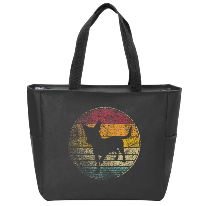 Chiweenie Dog Puppy Pet Gift Retro Style Vintage 80s Zip Tote Bag