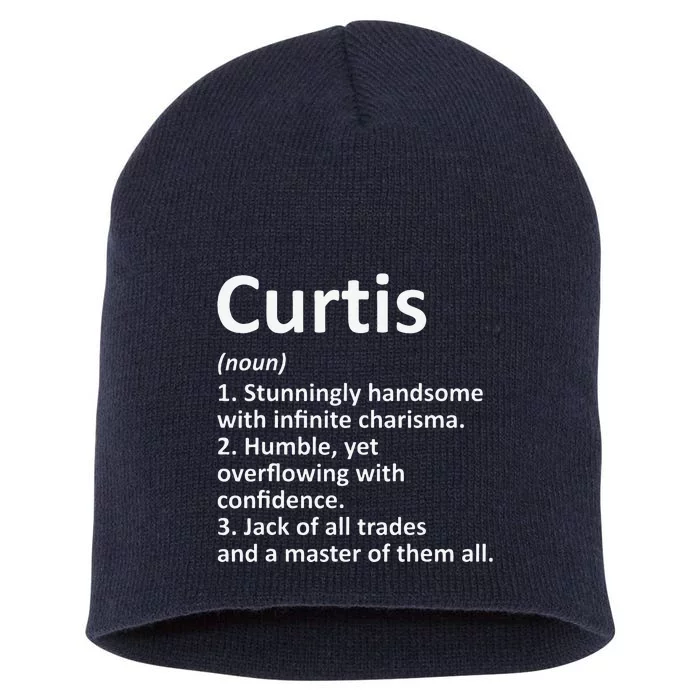 CURTIS Definition Personalized Name Funny Birthday Gift Idea Short Acrylic Beanie