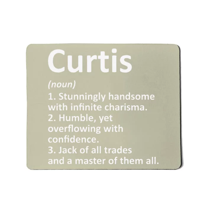 CURTIS Definition Personalized Name Funny Birthday Gift Idea Mousepad