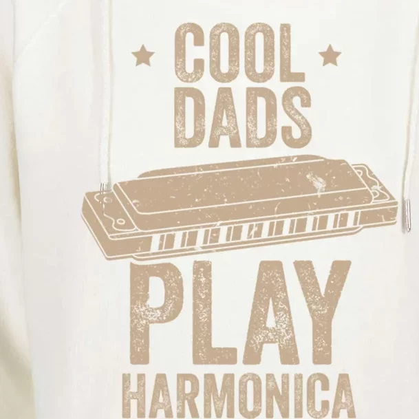 Cool Dads Play Harmonica Harmonica Gift Musician Blues Gift Womens Funnel Neck Pullover Hood