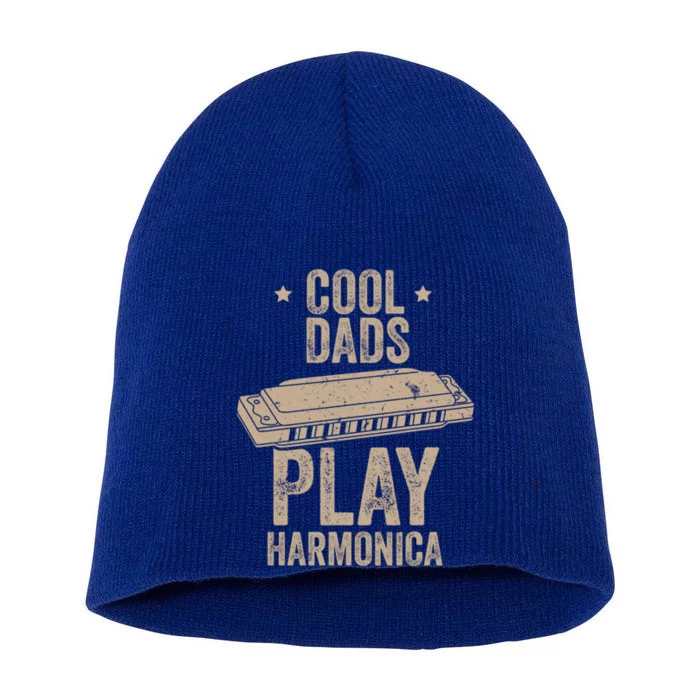 Cool Dads Play Harmonica Harmonica Gift Musician Blues Gift Short Acrylic Beanie