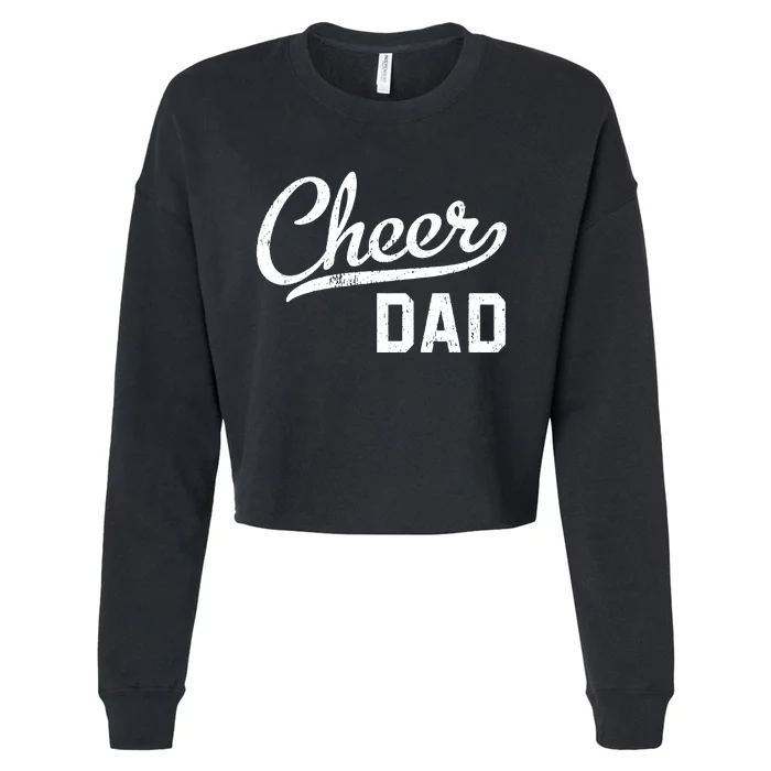 Cheer Dad Proud Cheerleading Dad Gift Cropped Pullover Crew