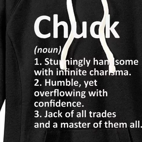 CHUCK Definition Personalized Name Funny Birthday Gift Idea Women's Fleece Hoodie