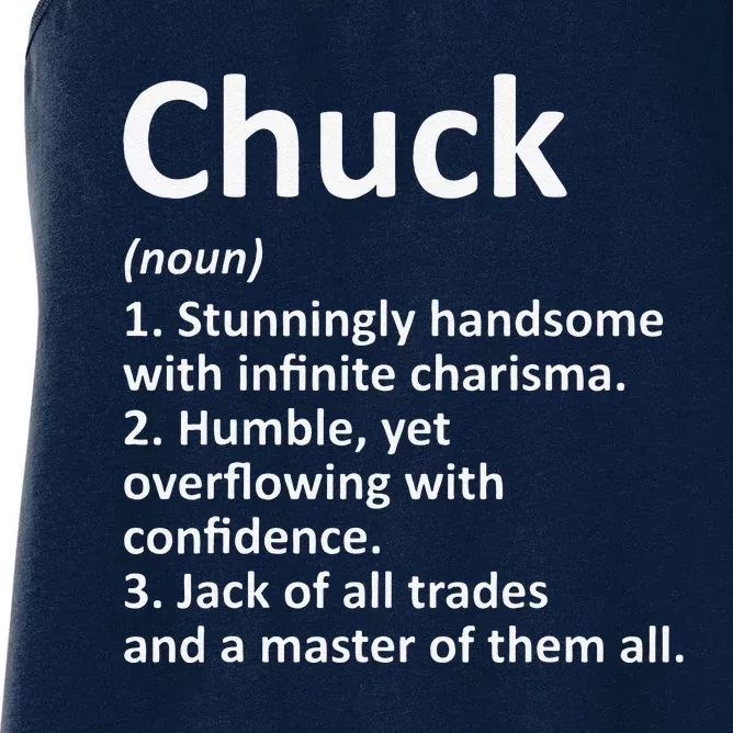 CHUCK Definition Personalized Name Funny Birthday Gift Idea Women's Racerback Tank