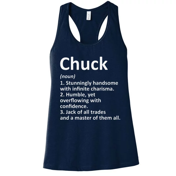 CHUCK Definition Personalized Name Funny Birthday Gift Idea Women's Racerback Tank