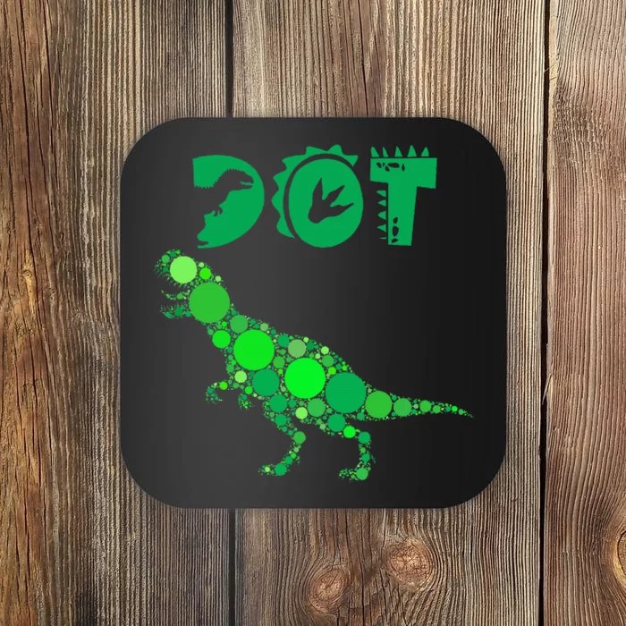 Cute Dinosaur Polka Dots Coaster