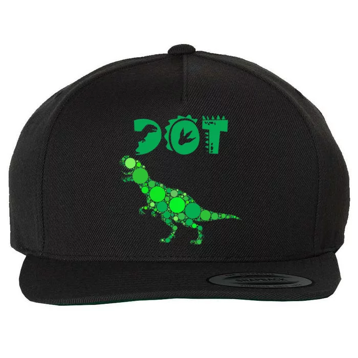 Cute Dinosaur Polka Dots Wool Snapback Cap