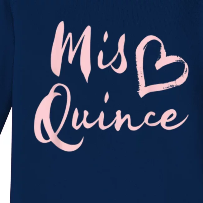 Camisa de Quinceanera Mis Quince 15th Birthday Present Gift Shirt Baby Long Sleeve Bodysuit