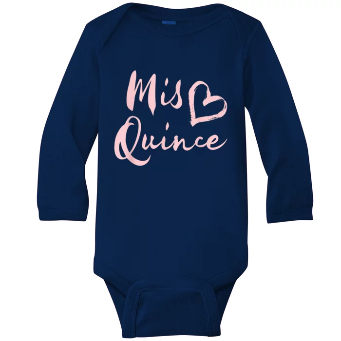 Camisa de Quinceanera Mis Quince 15th Birthday Present Gift Shirt Baby Long Sleeve Bodysuit