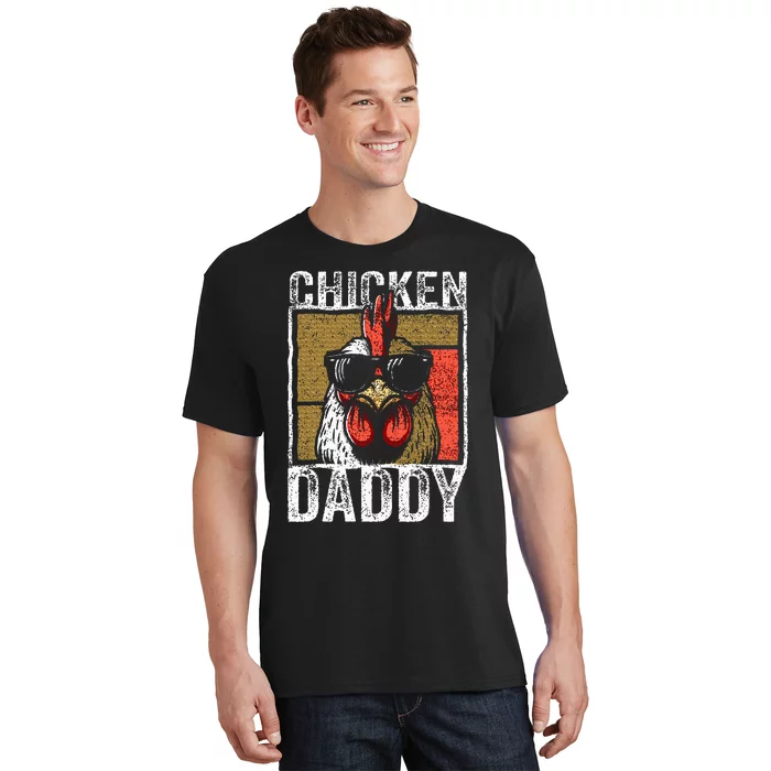 Chicken Daddy Rooster Farmer Funny Fathers Day T-Shirt