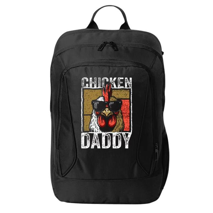 Chicken Daddy Rooster Farmer Funny Fathers Day City Backpack