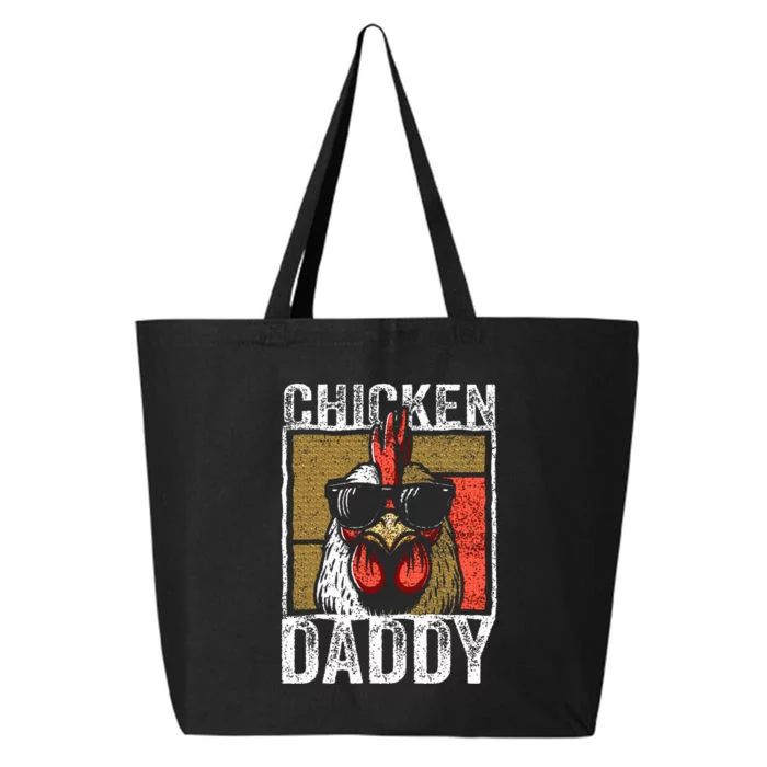 Chicken Daddy Rooster Farmer Funny Fathers Day 25L Jumbo Tote