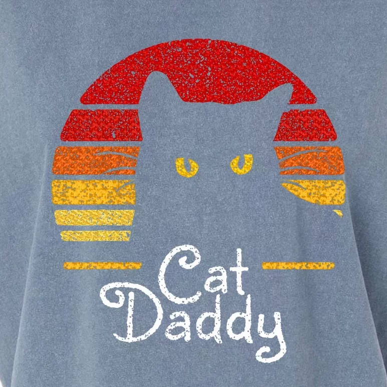 Cat Daddy Retro 70s 80s Black Cat Funny Cat Dad Garment-Dyed Women's Muscle Tee