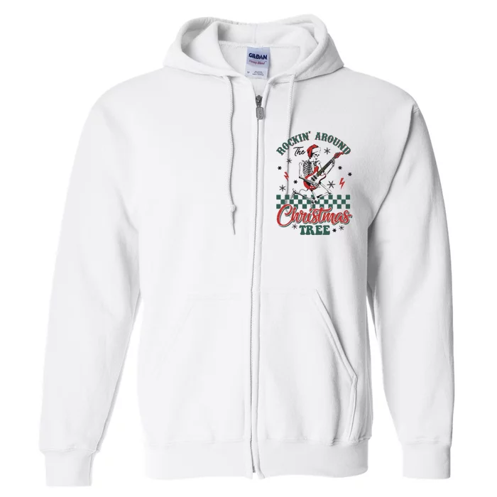 Christmas Dtf Rockin Around The Christmas Tree Dtf Transfer Ready To Press Full Zip Hoodie