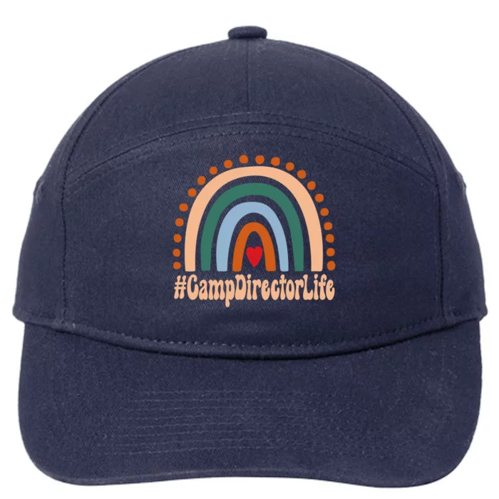 Camp Director Rainbow Appreciation Day Hello Back To School Great Gift 7-Panel Snapback Hat