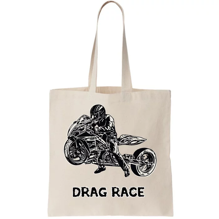 Cool Drag Race Motorcycle For Racing Lovers Tote Bag