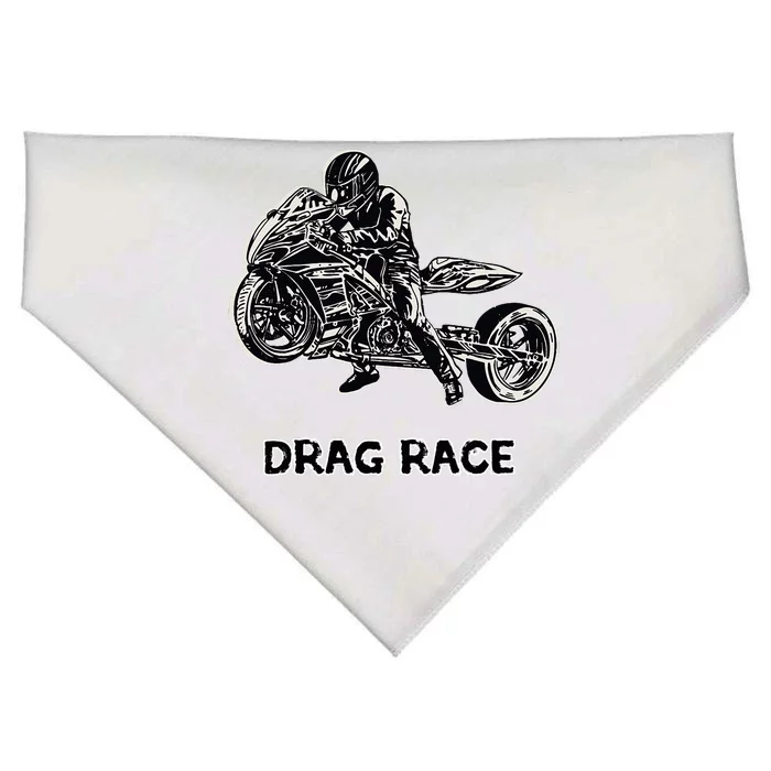 Cool Drag Race Motorcycle For Racing Lovers USA-Made Doggie Bandana