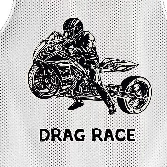 Cool Drag Race Motorcycle For Racing Lovers Mesh Reversible Basketball Jersey Tank