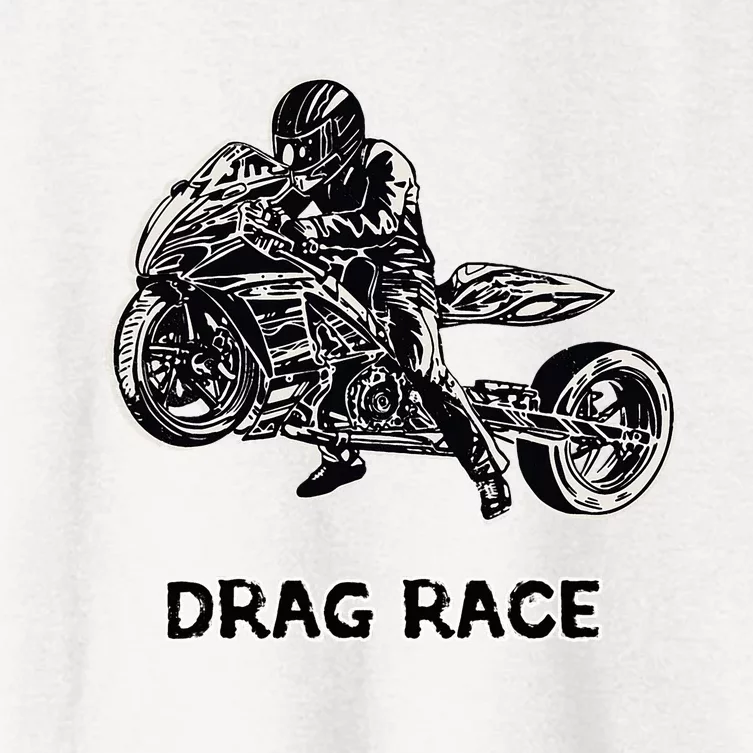 Cool Drag Race Motorcycle For Racing Lovers Women's Crop Top Tee