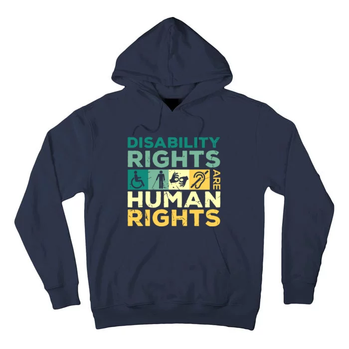 Cool Disability Rights Are Human Rights Support Caregivers Tall Hoodie