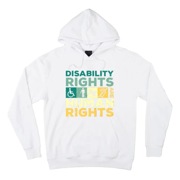 Cool Disability Rights Are Human Rights Support Caregivers Hoodie