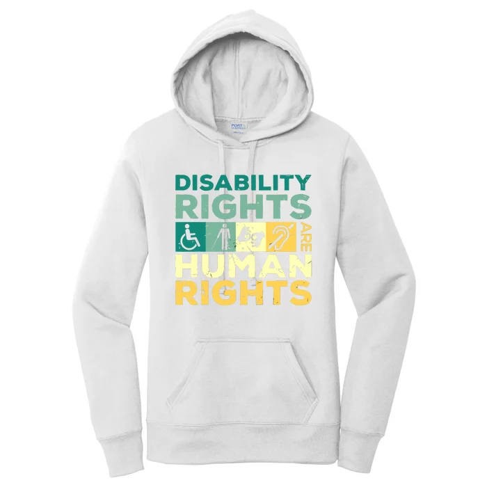 Cool Disability Rights Are Human Rights Support Caregivers Women's Pullover Hoodie