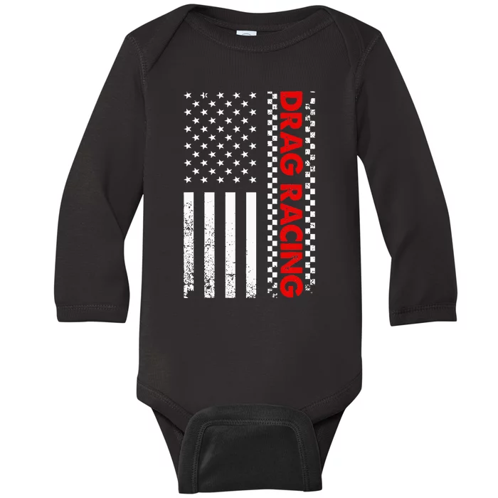 Cool Drag Racing Design For Drag Race Car Lovers Baby Long Sleeve Bodysuit