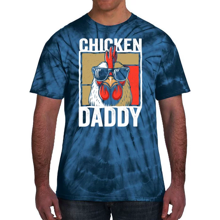 Chicken Daddy Rooster Farmer Funny Fathers Day For Tie-Dye T-Shirt