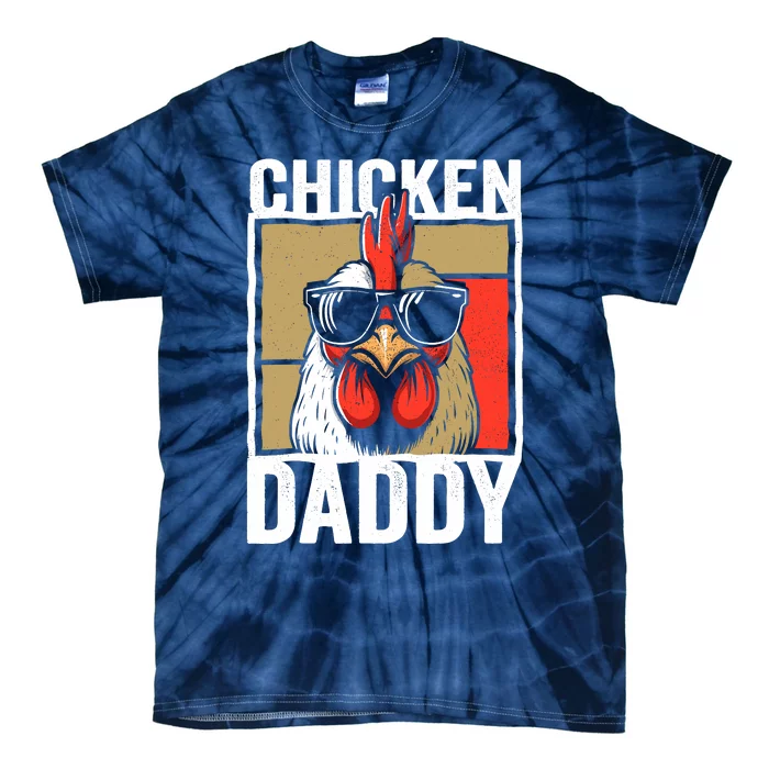 Chicken Daddy Rooster Farmer Funny Fathers Day For Tie-Dye T-Shirt