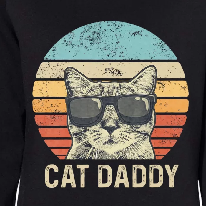 Cat Daddy Retro Cat Sunglasses Cool Cat Dad Gift Fathers Day Womens California Wash Sweatshirt