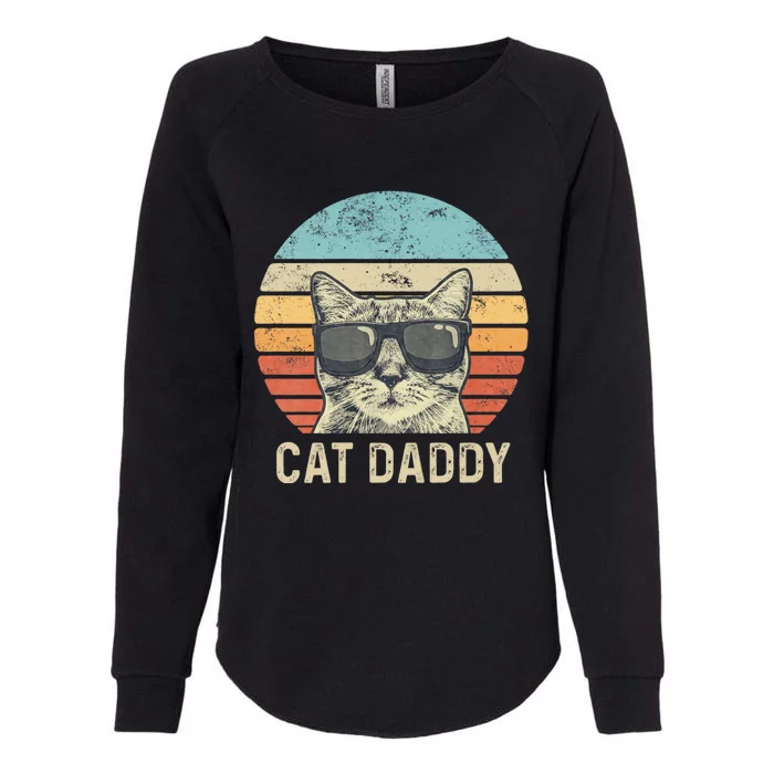 Cat Daddy Retro Cat Sunglasses Cool Cat Dad Gift Fathers Day Womens California Wash Sweatshirt