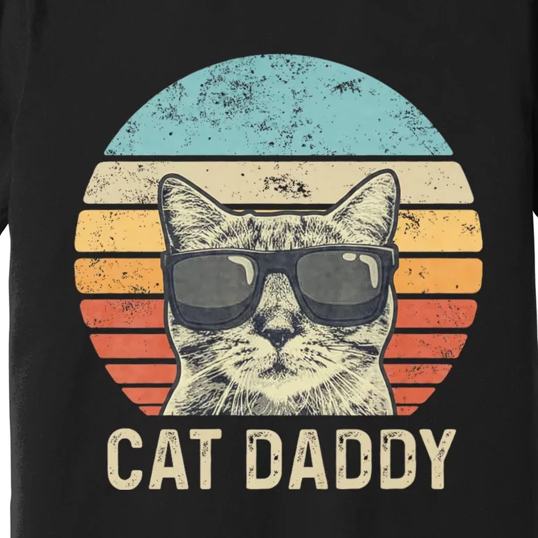 Cat Daddy Retro Cat Sunglasses Cool Cat Dad Gift Fathers Day Premium T-Shirt