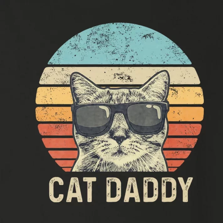 Cat Daddy Retro Cat Sunglasses Cool Cat Dad Gift Fathers Day Toddler Long Sleeve Shirt