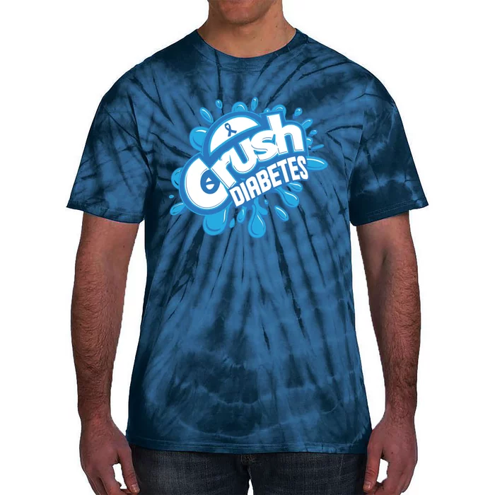 Crush Diabetes Ribbon Diabetes Awareness Tie-Dye T-Shirt