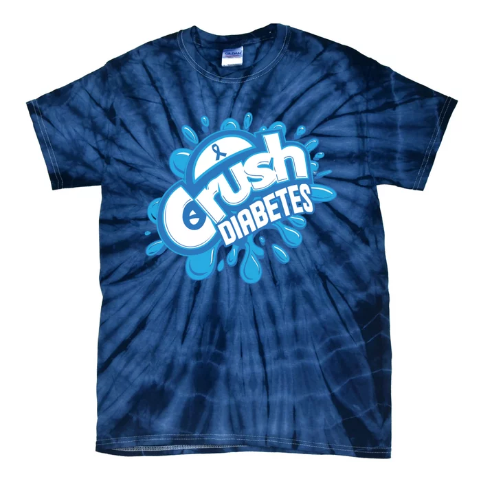 Crush Diabetes Ribbon Diabetes Awareness Tie-Dye T-Shirt