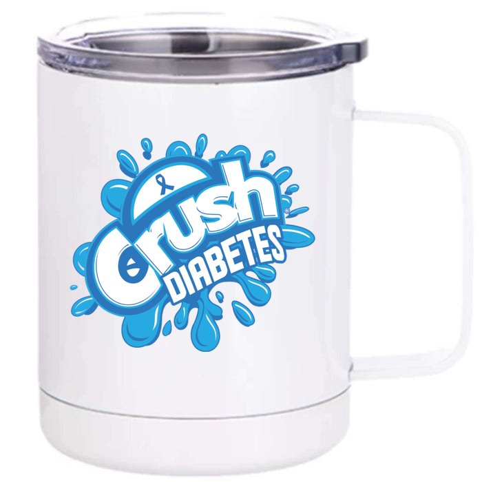 Crush Diabetes Ribbon Diabetes Awareness Front & Back 12oz Stainless Steel Tumbler Cup