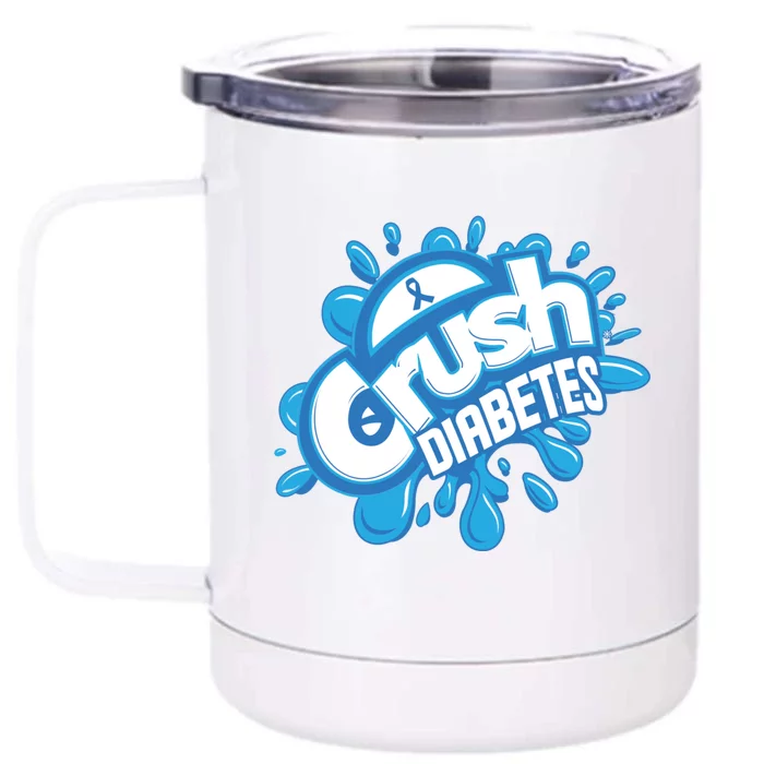 Crush Diabetes Ribbon Diabetes Awareness Front & Back 12oz Stainless Steel Tumbler Cup