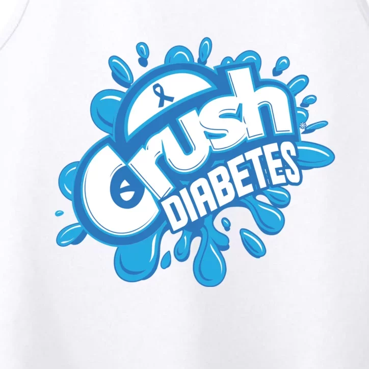 Crush Diabetes Ribbon Diabetes Awareness Performance Tank