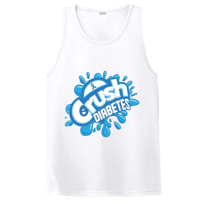 Crush Diabetes Ribbon Diabetes Awareness Performance Tank