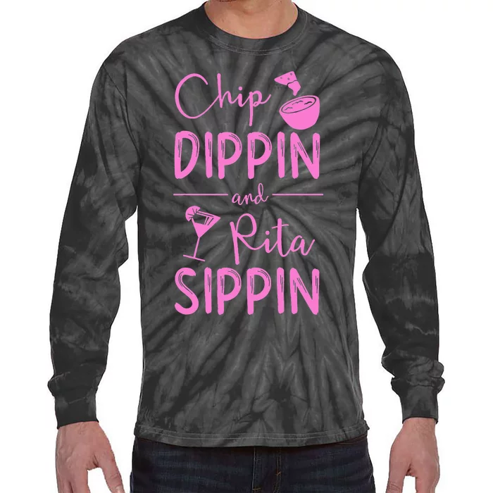 Chip Dippin Rita Sippin Cinco De Mayo Margarita Tie-Dye Long Sleeve Shirt