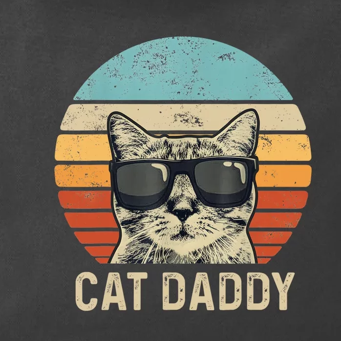 Cat Daddy Retro Cat Sunglasses Cool Cat Dad Gift Fathers Day Zip Tote Bag