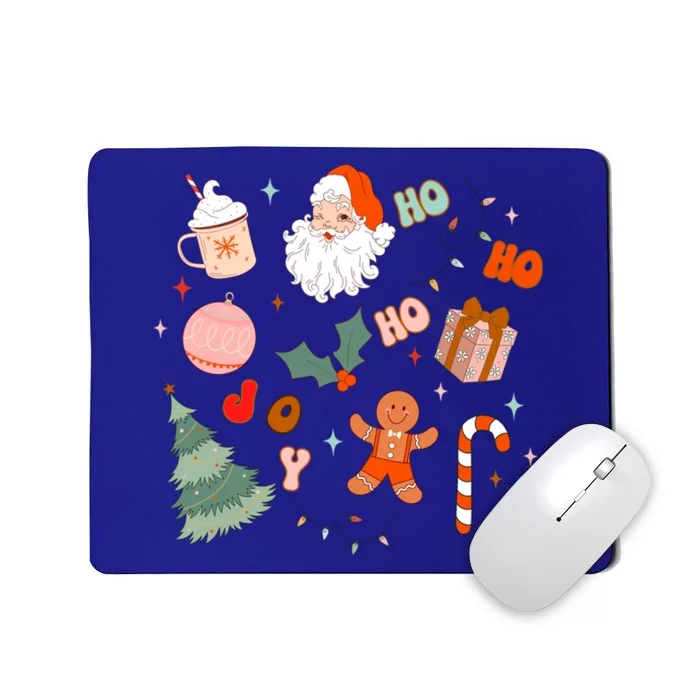 Christmas Doodle Retro Santa Holiday Season Gift Mousepad