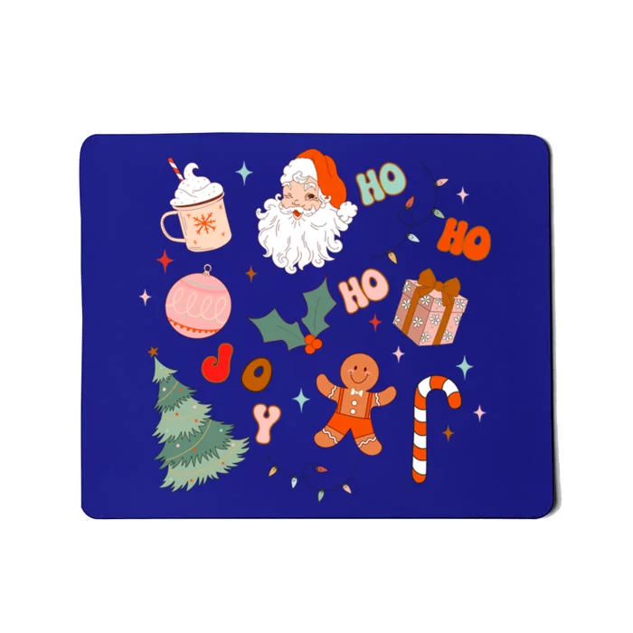 Christmas Doodle Retro Santa Holiday Season Gift Mousepad