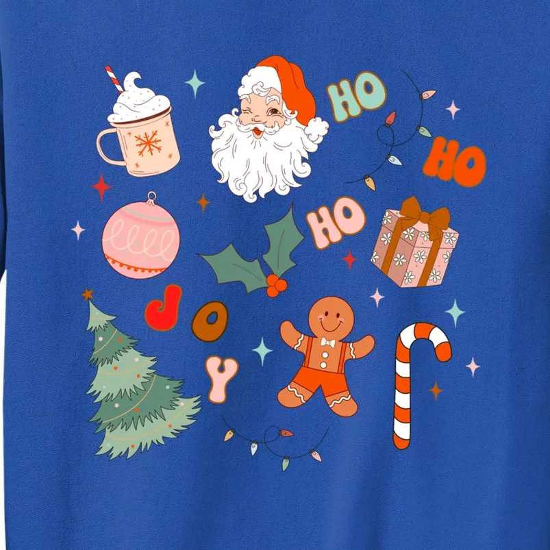 Christmas Doodle Retro Santa Holiday Season Gift Tall Sweatshirt